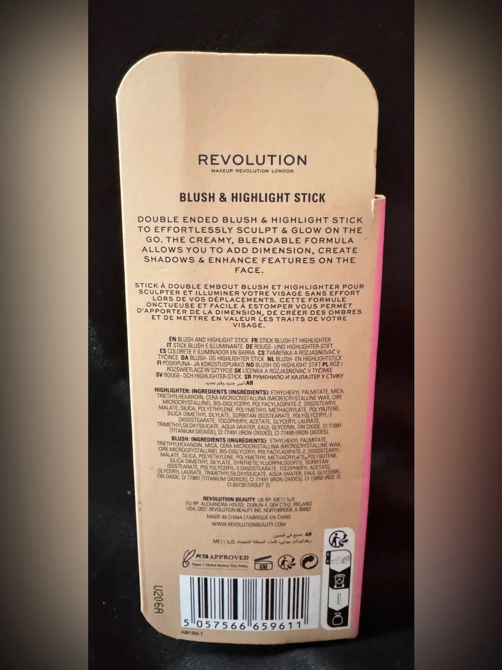 💋REVOLUTION Flushing Pink & Highlighter in Gold (4.3g) BNIB!💋